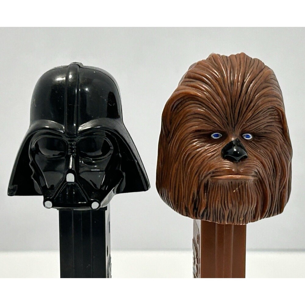 Pez Dispenser Star Wars Darth Vader & Chewbacca Candy Dispenser Set Of 2